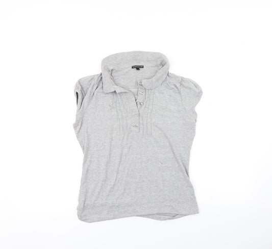 Womens UK Size 12 Marks and Spencer Grey Basic Polo