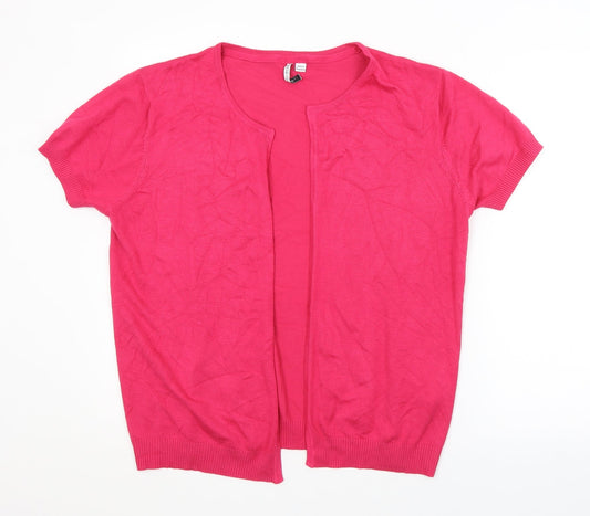 Additional front view of Capsule women’s pink cardigan jumper, size UK 16
