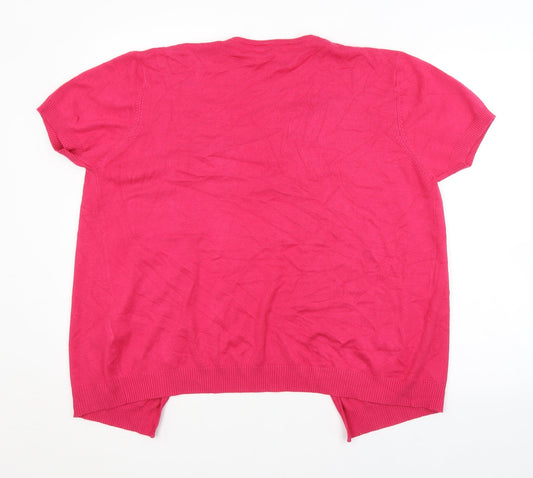 CAPSULE Womens Pink Cardigan Jumper Size 16