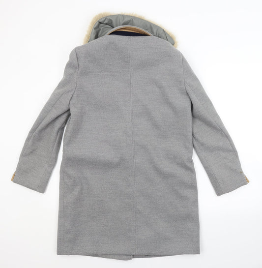 Womens UK Size 10 Topshop Grey Trench Coat