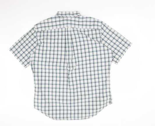 Mens UK Size L Nautica Multicoloured Button-Up Short Sleeve Casual Shirt