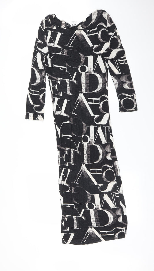 VERO MODA Womens Multicoloured Geometric Bodycon Size M