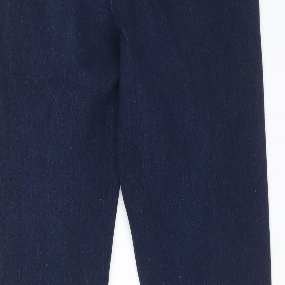 Brand and care label for Missguided women’s blue jegging jeans, size UK 10, 28-inch leg