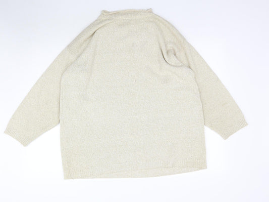 Womens UK Size S New Look Beige Pullover Jumper