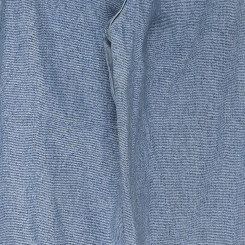 Brand and care label for Denim Co. women’s blue denim skinny jeans, size UK 8, 31-inch leg