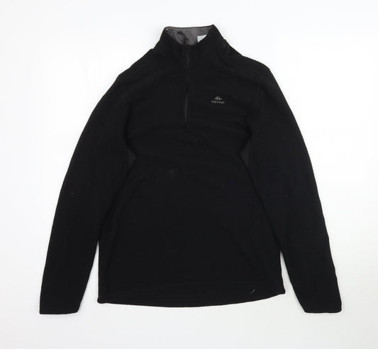 Additional front view of Decathlon women’s black pullover sweatshirt, size L