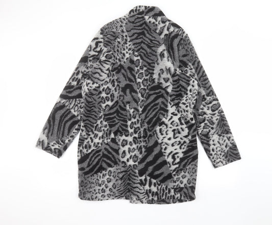 Bonmarché Womens Grey Animal Print Jacket Size 12
