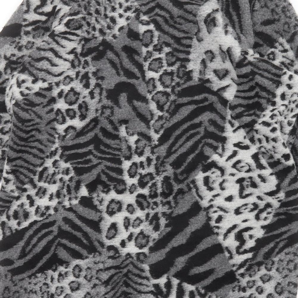 Bonmarché Womens Grey Animal Print Jacket Size 12