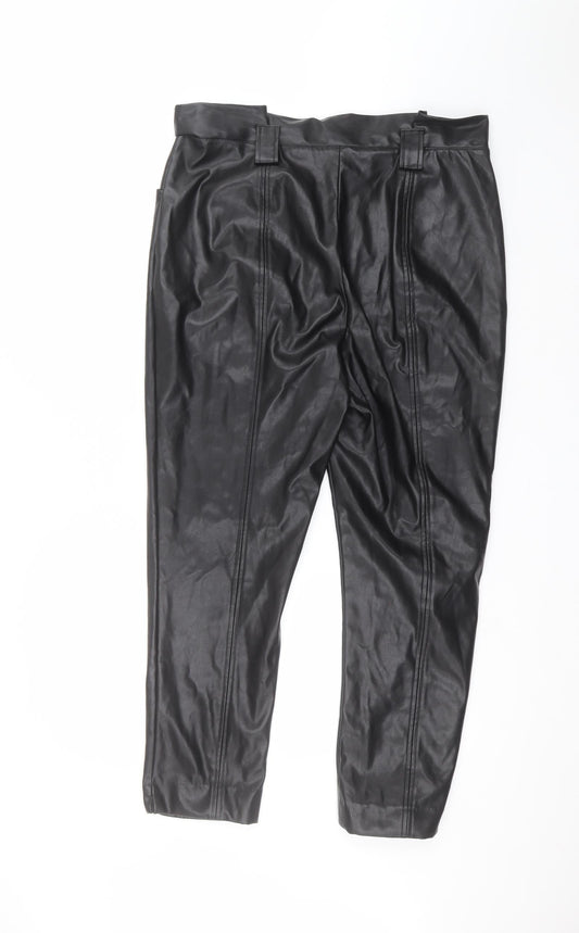 F&F Womens Black Trousers Size 16 L27 in