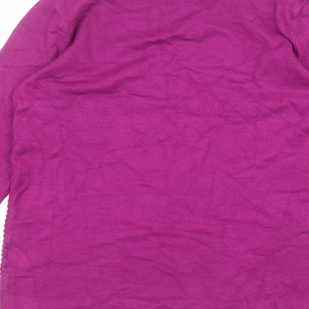 Womens UK Size 10 M&Co Purple Pullover Jumper