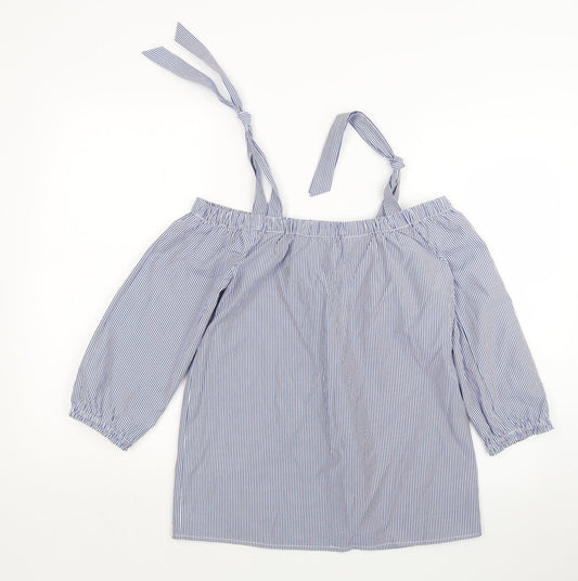 Womens UK Size 8 Dorothy Perkins Blue Basic Blouse