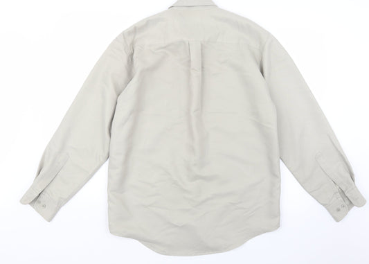 Armando Mens Beige    Button-Up Size S