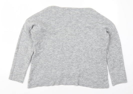 Womens UK Size M Preworn Grey Pullover Jumper