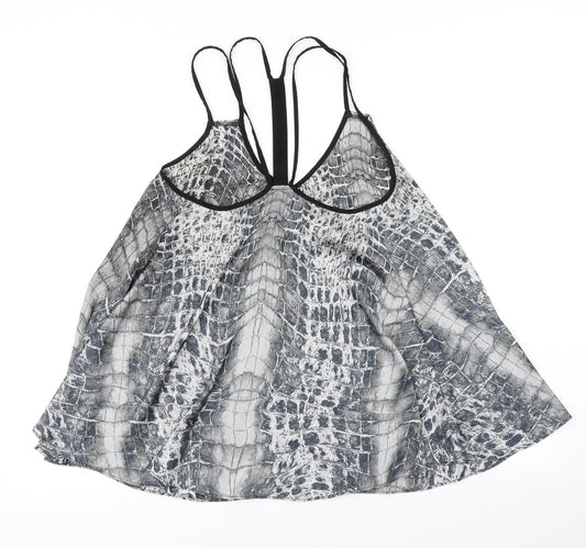 Womens UK Size 8 River Island Grey Camisole Blouse
