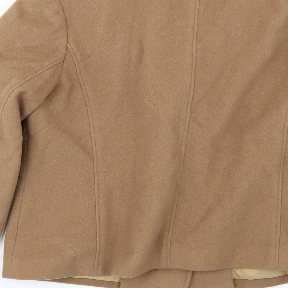 Womens UK Size 14 Marks and Spencer Brown Overcoat