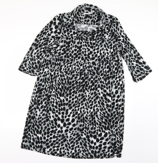 Additional front view of Wallis women’s multicoloured animal print jumper dress, size UK 12