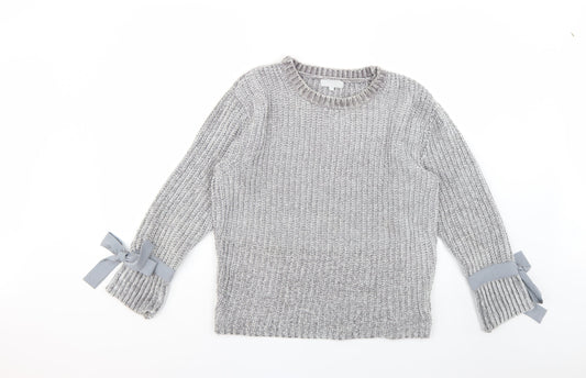 Womens UK Size 10 Red Herring Grey Pullover Jumper
