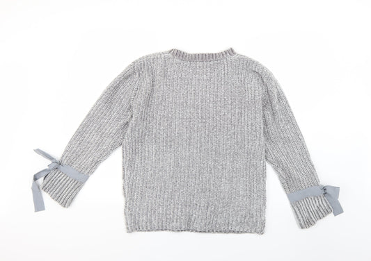 Womens UK Size 10 Red Herring Grey Pullover Jumper