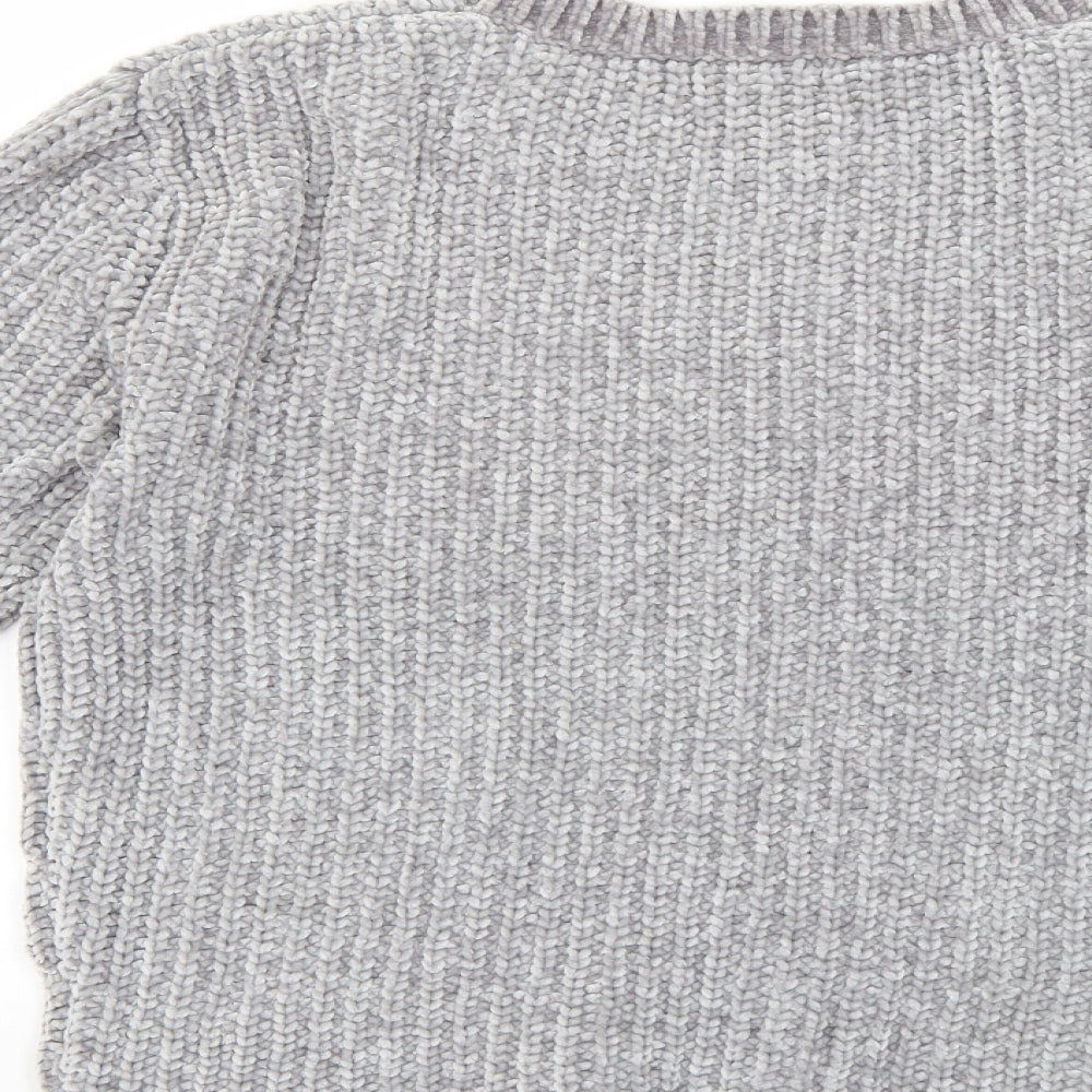 Womens UK Size 10 Red Herring Grey Pullover Jumper