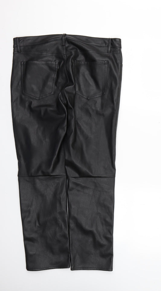 Womens UK Size 12 H&M Regular Fit Black Trousers
