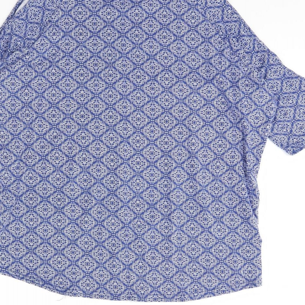 Womens UK Size 8 New Look Blue Basic Blouse