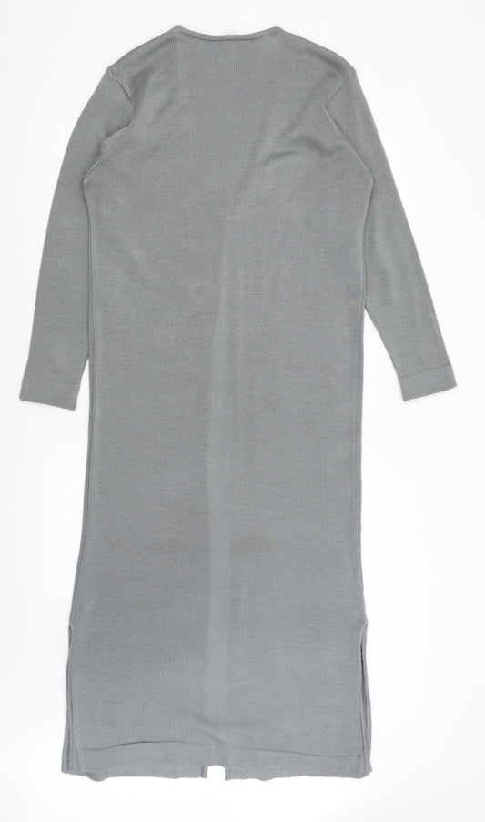 Womens UK Size 12 Preworn Grey Cardigan Jumper