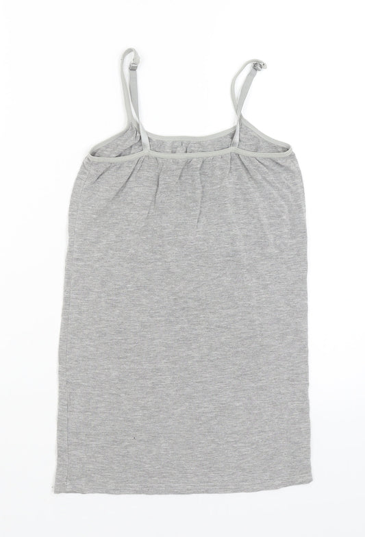 Womens UK Size M Preworn Grey Basic Tank