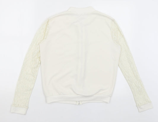 Select Womens White Full Zip Jumper Size 6