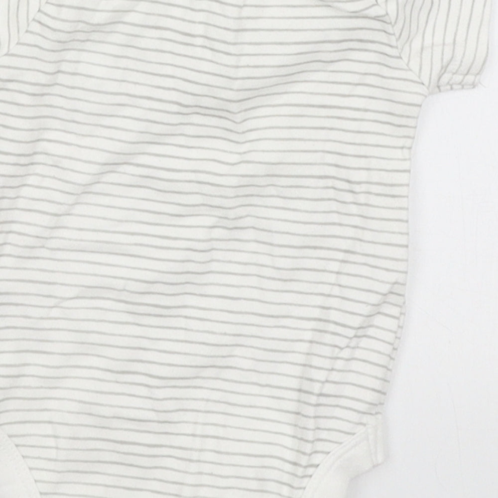 TU Baby White Striped Romper One-Piece Size 0-3 Months