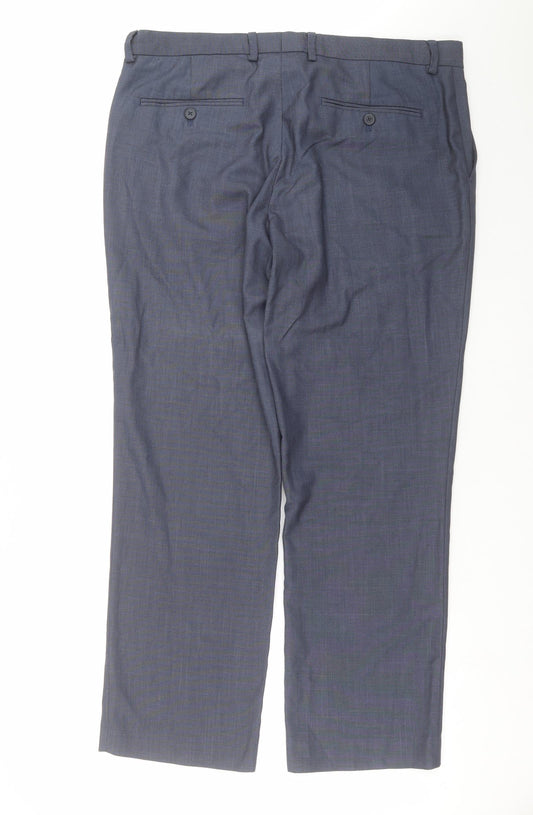 Matalan Mens Blue Trousers Size 34 in L28 in