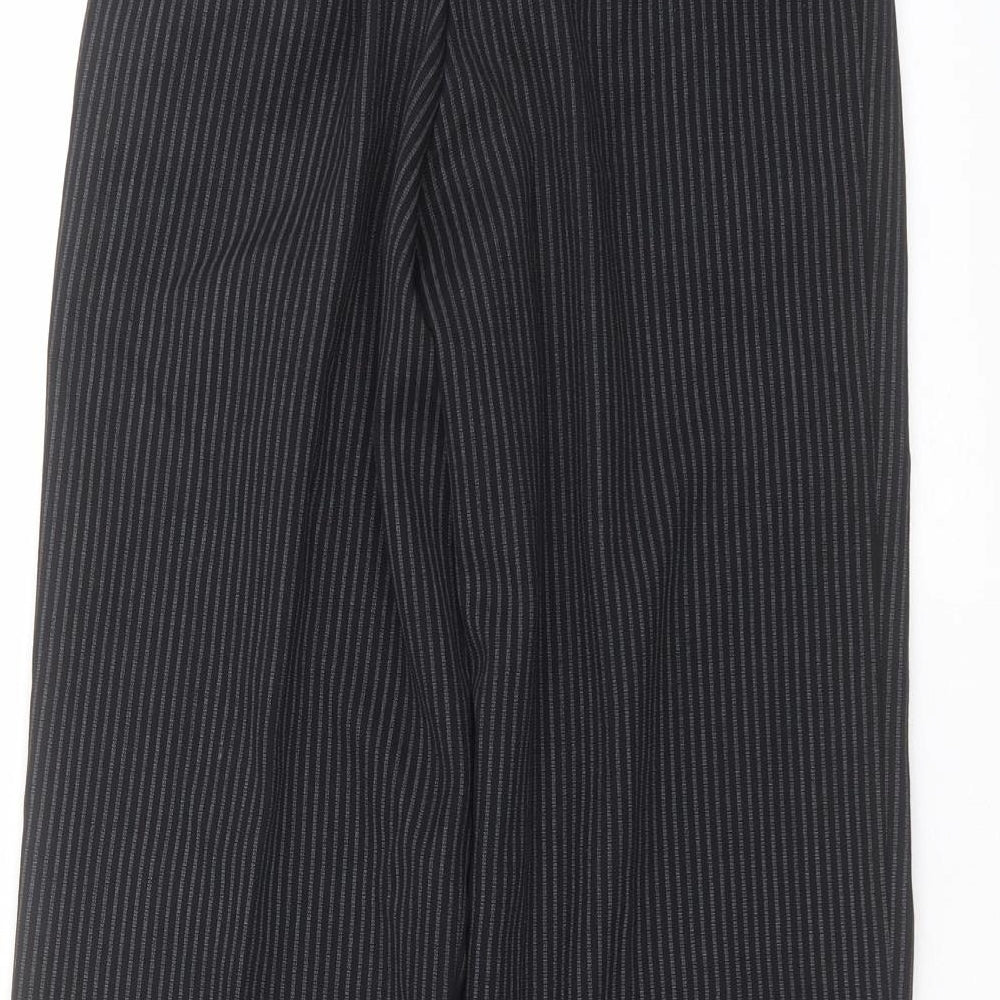 Preworn Boys Black Striped Dress Pants Trousers Size 10 Years