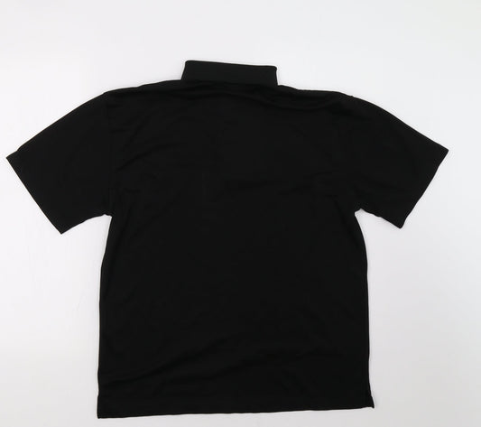 Uneek Mens Black Polo Size L