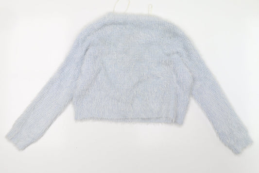 Womens UK Size M FOREVER 21 Blue Pullover Sweatshirt