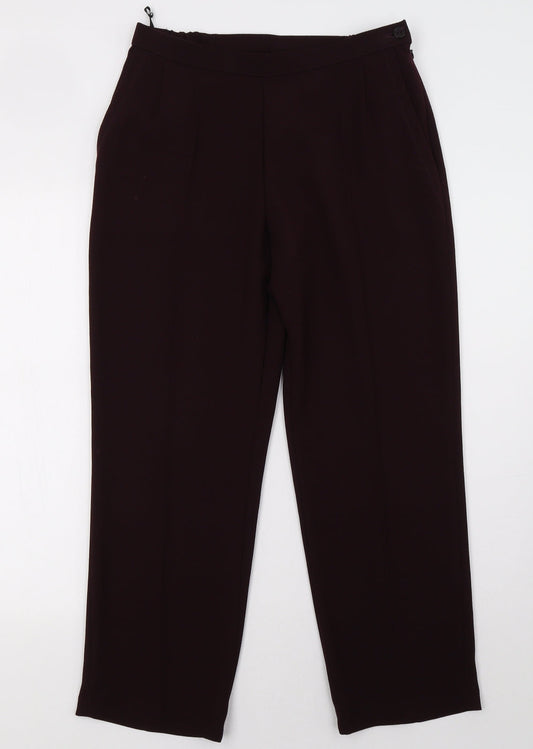 Womens UK Size 12 Marks and Spencer Regular Fit Purple Trousers