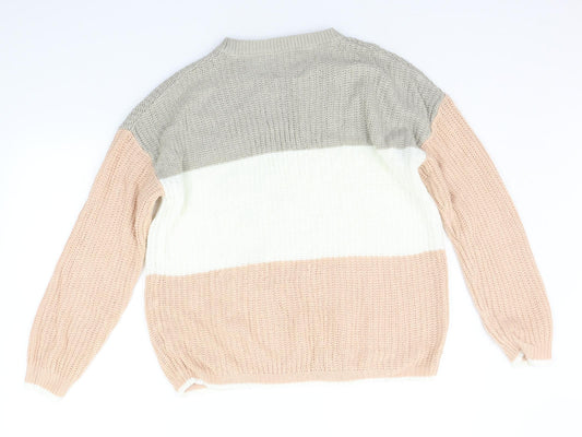 Womens UK Size M pEP&CO Beige Pullover Jumper