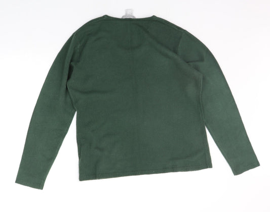 Authentic Womens Green Pullover Jumper Size 14