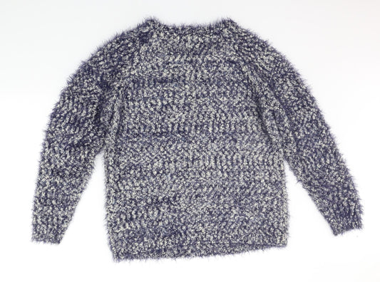 Womens UK Size L PEBBLE BAY Blue Pullover Jumper