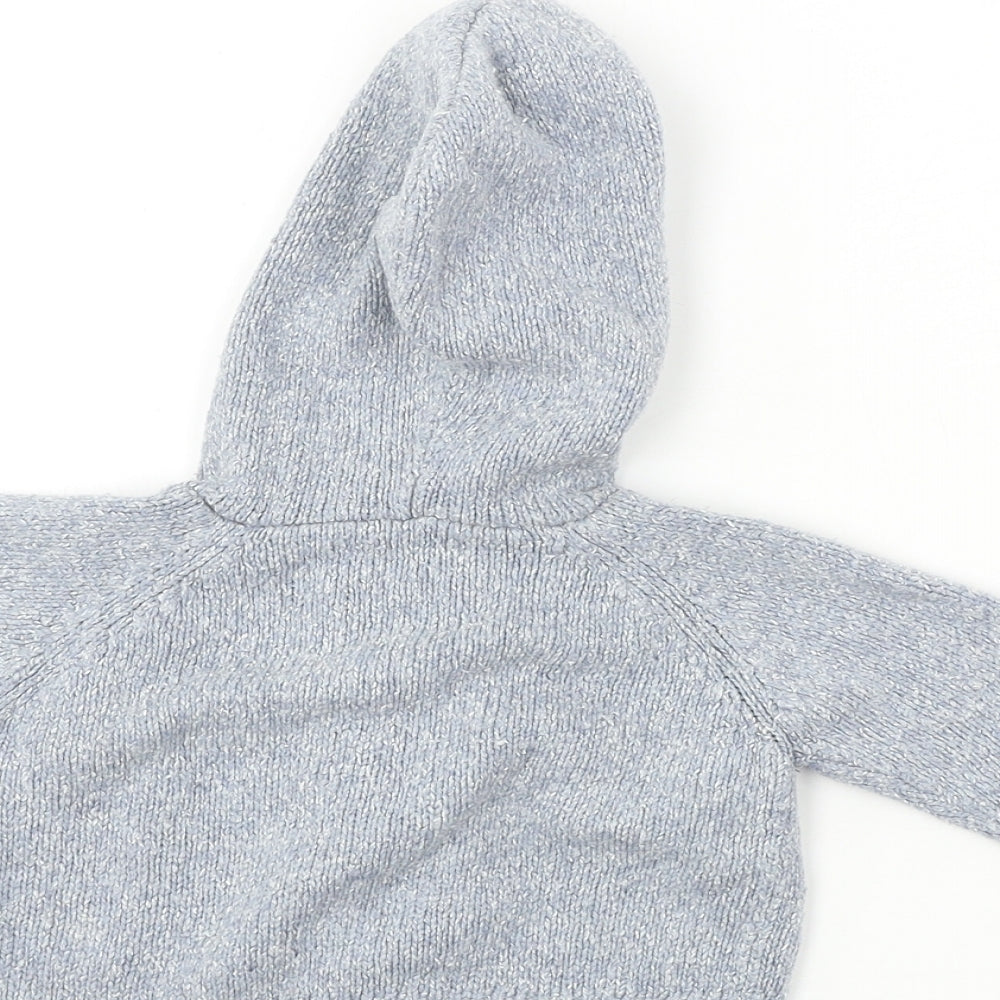 Mothercare Boys Blue Full Zip Jumper Size 0-3 Months