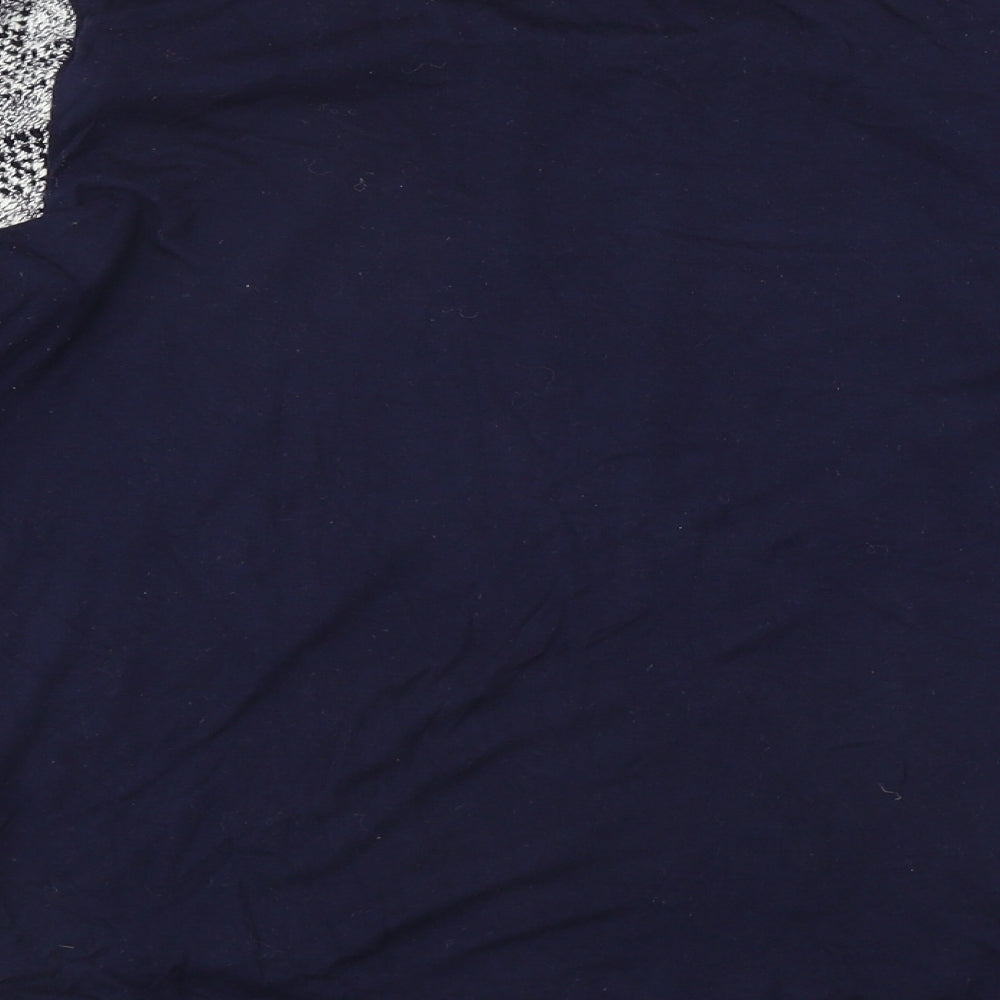 Womens UK Size S Oasis Blue Basic T-Shirt