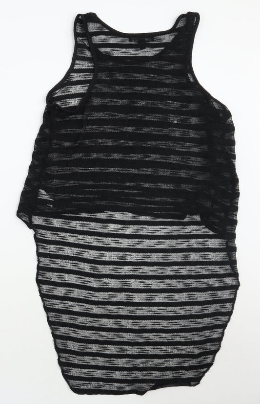 Primark Womens Black Striped Basic Tank Size 10