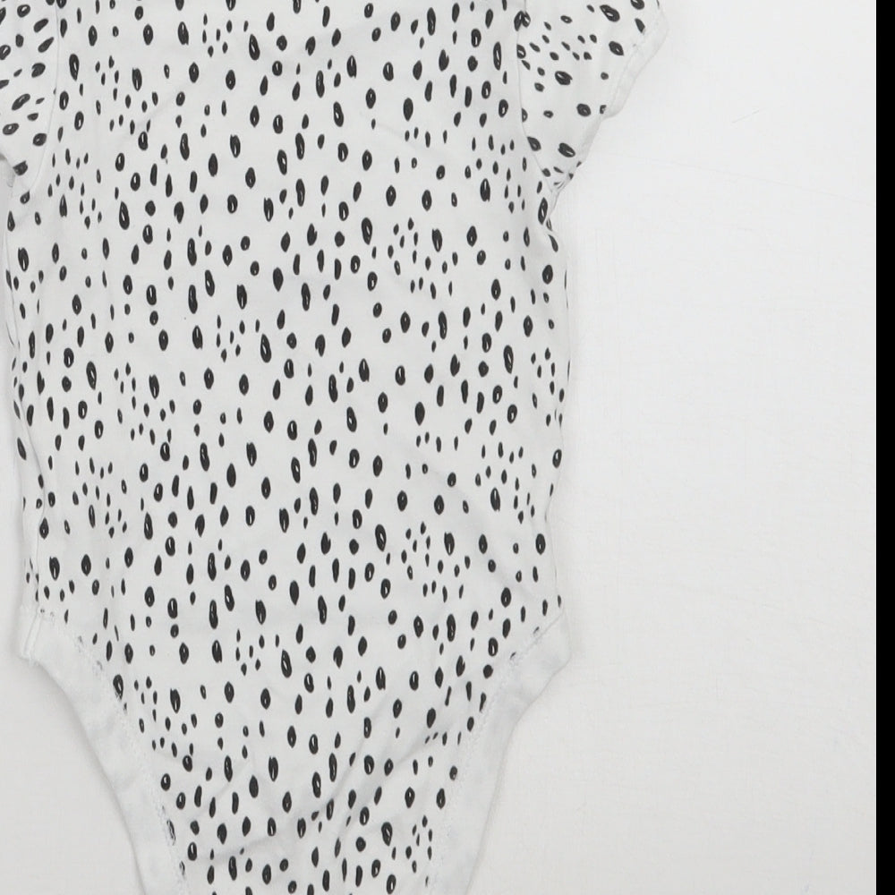 Primark Girls White Animal Print Babygrow One-Piece Size 9-12 Months