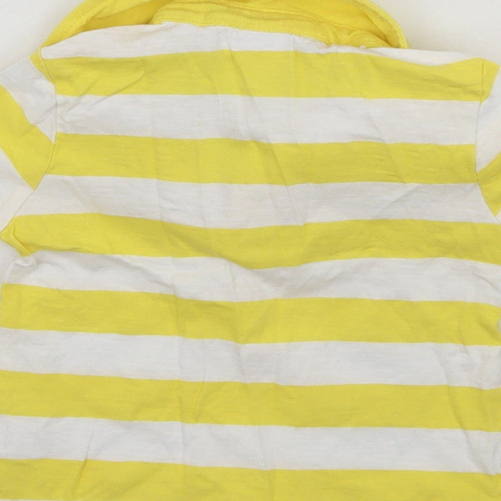 Mini Club Baby Yellow Striped Basic Polo Size 12-18 Months