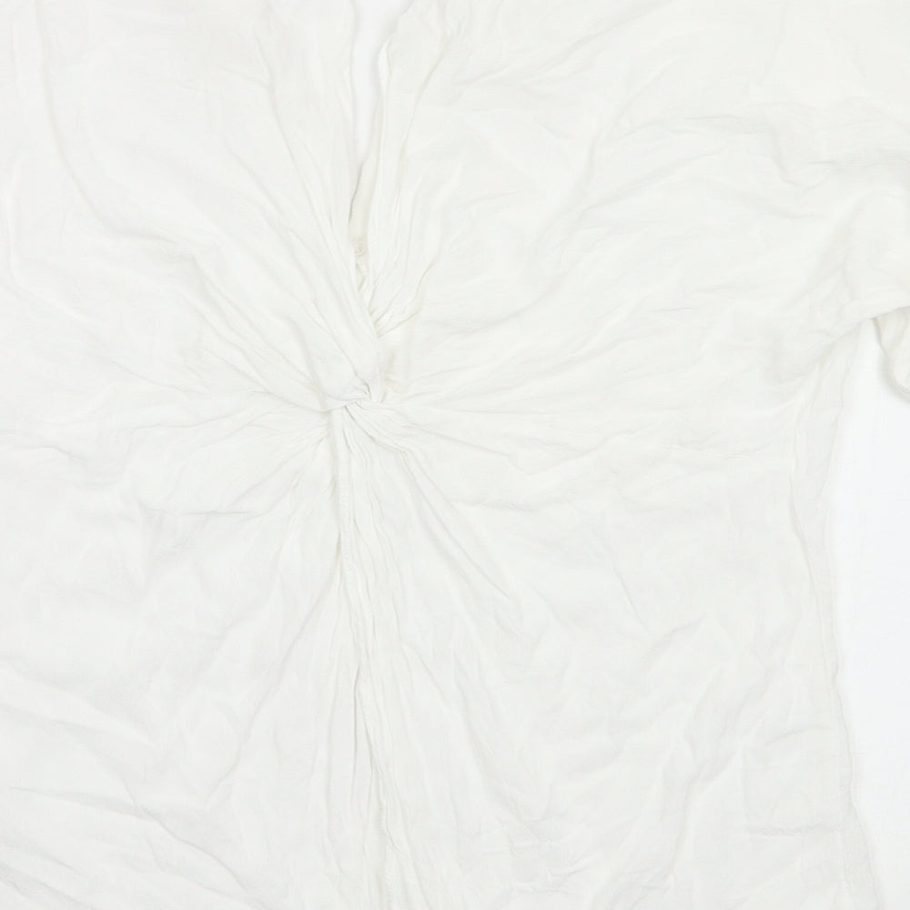 Womens UK Size 10 river island White Basic Blouse