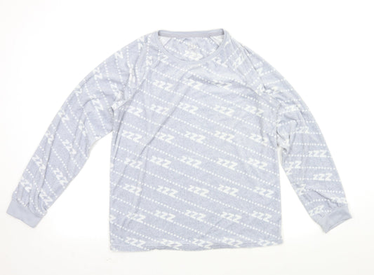 Additional front view of Love To Lounge women’s grey solid kimono pyjama top, size XS