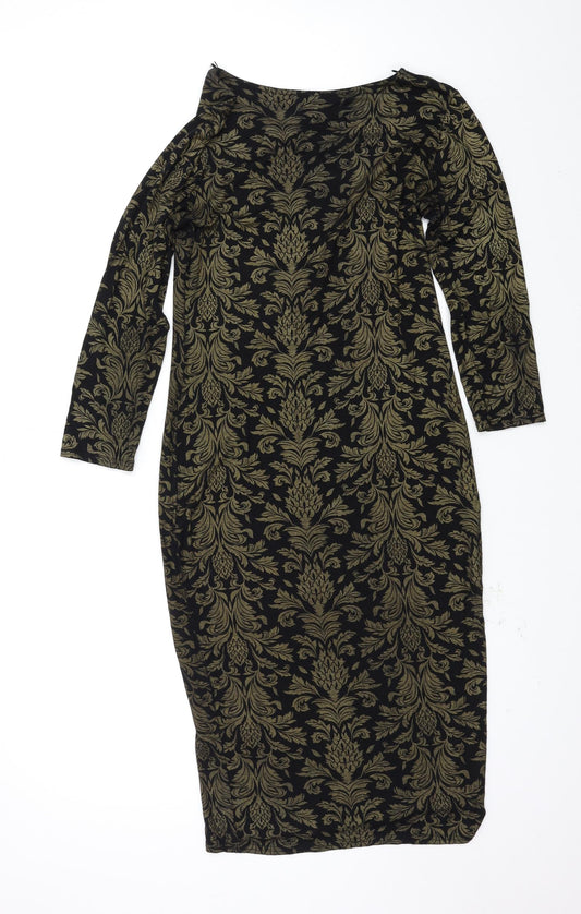 Select Womens Multicoloured Paisley Bodycon Size 12
