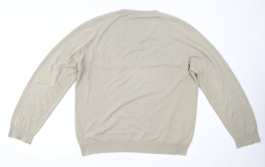Marks and Spencer Mens Beige Pullover Jumper Size XL