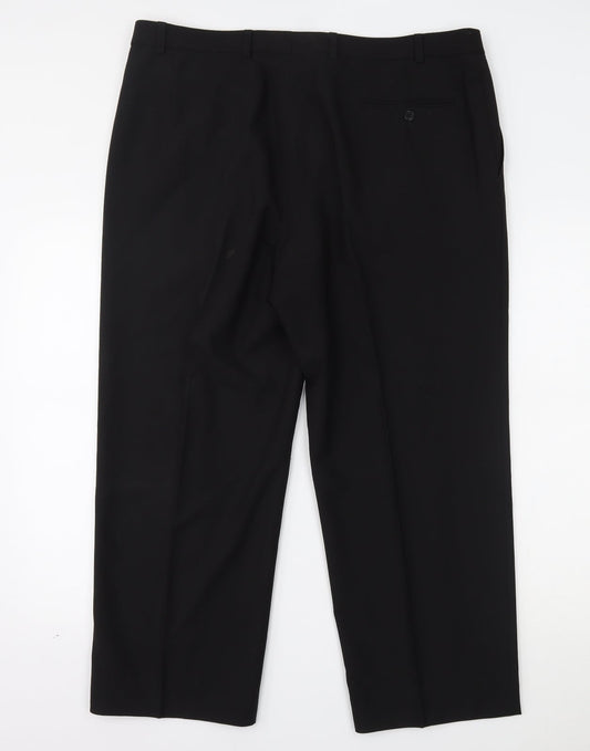 Womens UK Size 40 Marks and Spencer Regular Fit Black Trousers