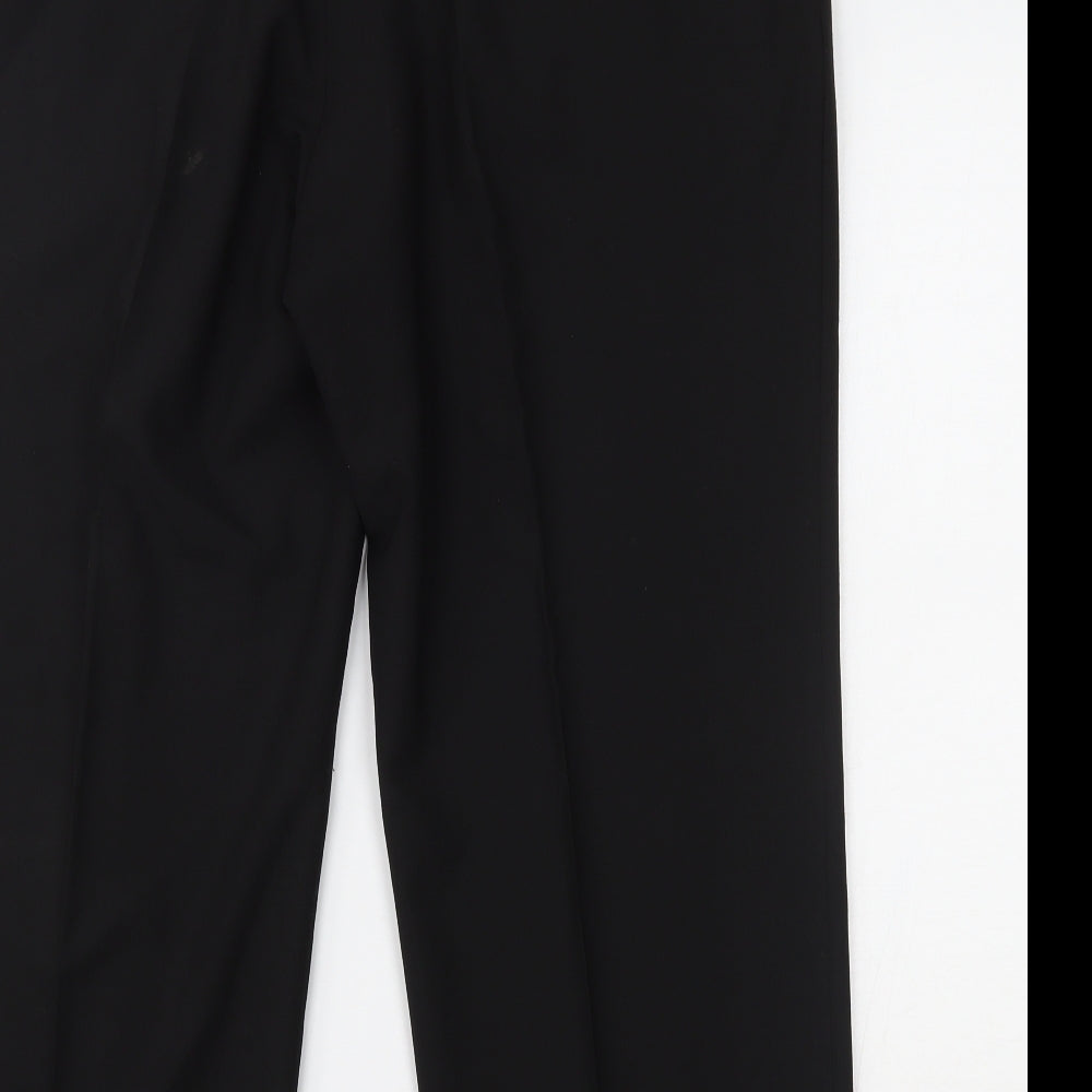 Womens UK Size 40 Marks and Spencer Regular Fit Black Trousers