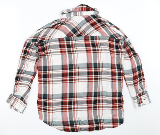 Primark Womens Ivory Check Basic Button-Up Size 6