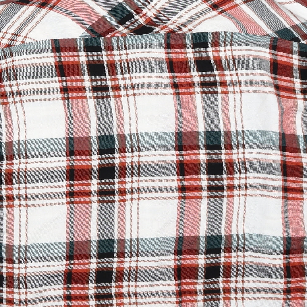 Primark Womens Ivory Check Basic Button-Up Size 6